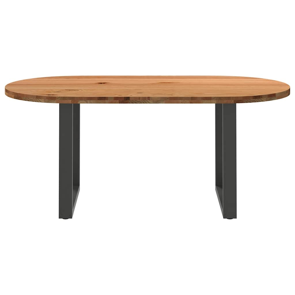 Esstisch Hellbraun 180x90x74 cm Massivholz Eiche Oval