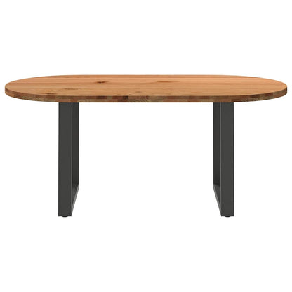 Esstisch Hellbraun 180x90x74 cm Massivholz Eiche Oval