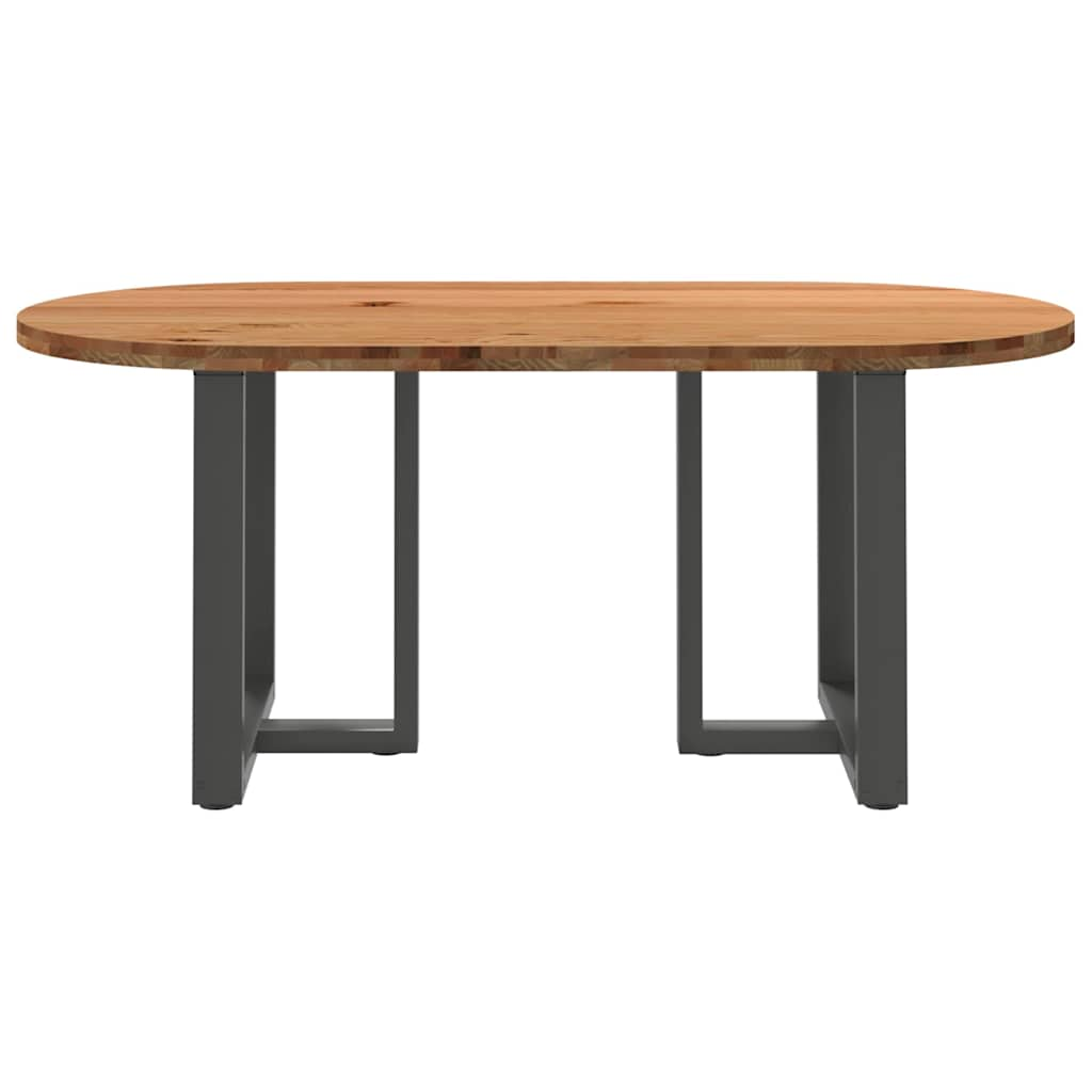 Esstisch Hellbraun 180x90x74 cm Massivholz Eiche Oval