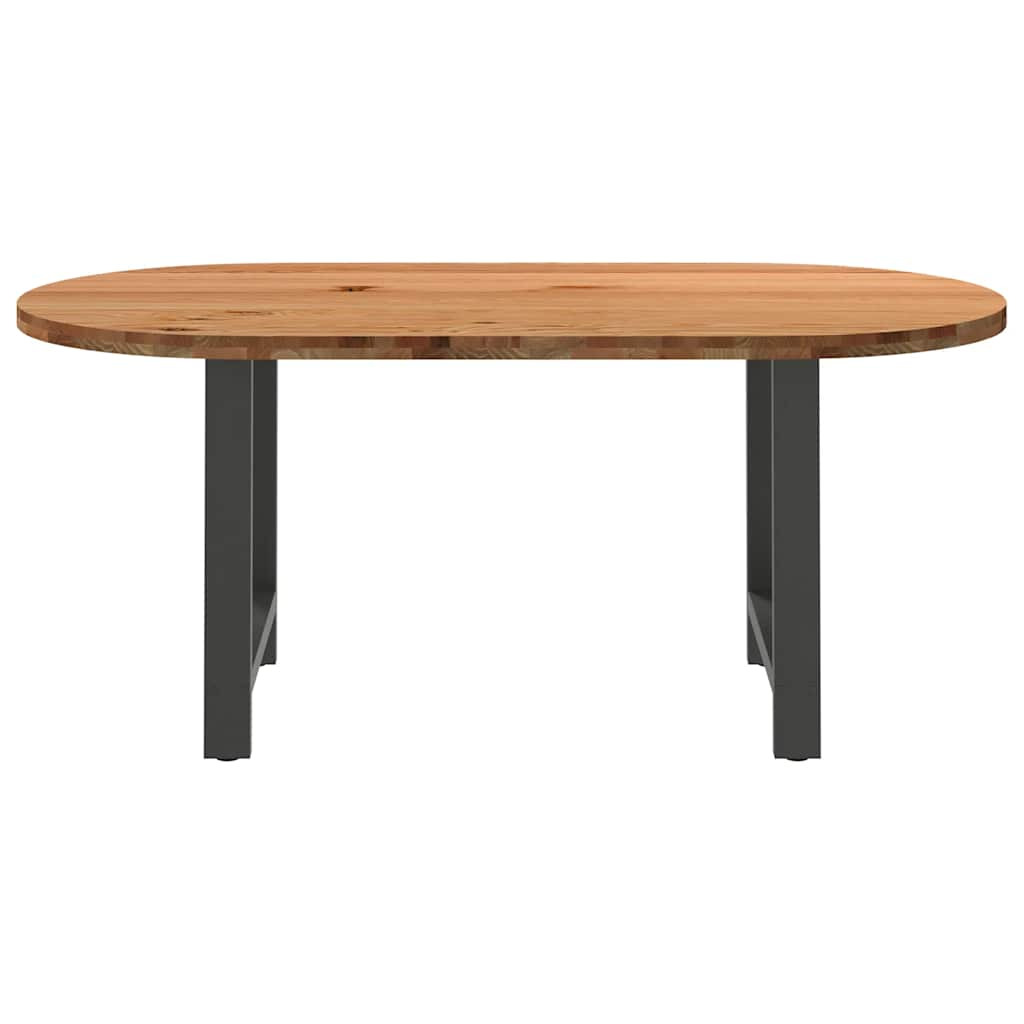 Esstisch Hellbraun 180x90x74 cm Massivholz Eiche Oval