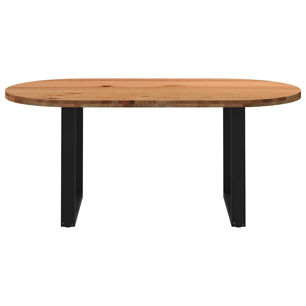 Esstisch Hellbraun 180x90x74 cm Massivholz Eiche Oval