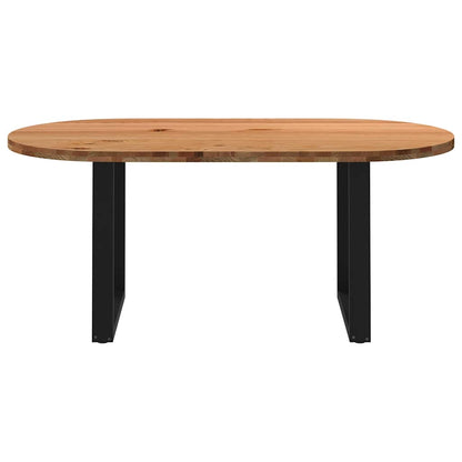 Esstisch Hellbraun 180x90x74 cm Massivholz Eiche Oval