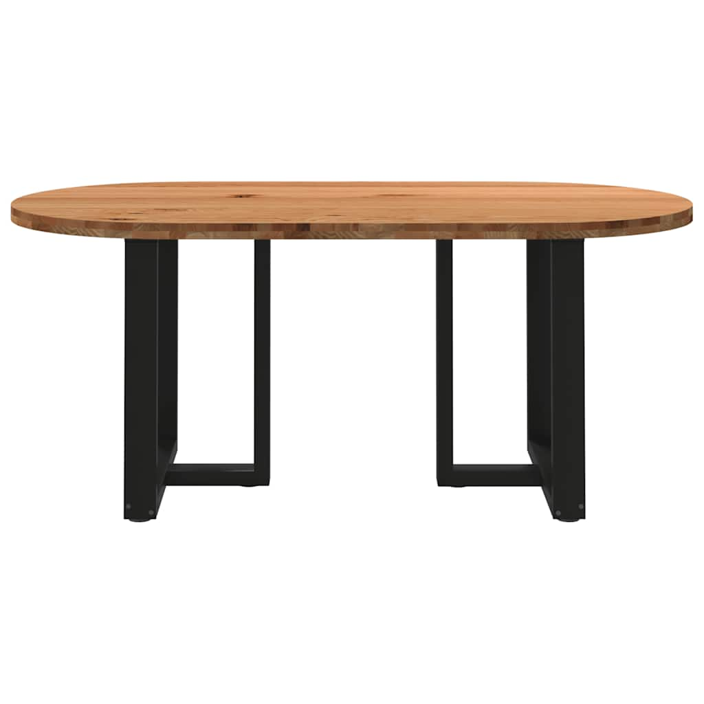 Esstisch Hellbraun 180x90x74 cm Massivholz Eiche Oval