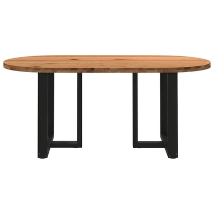 Esstisch Hellbraun 180x90x74 cm Massivholz Eiche Oval