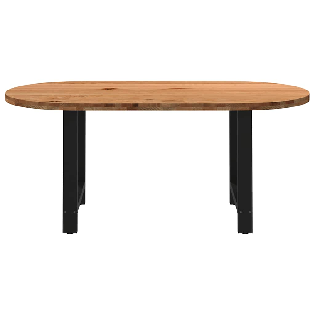 Esstisch Hellbraun 180x90x74 cm Massivholz Eiche Oval