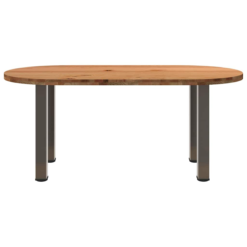 Esstisch Hellbraun 180x90x74 cm Massivholz Eiche Oval