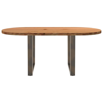 Esstisch Hellbraun 180x90x74 cm Massivholz Eiche Oval