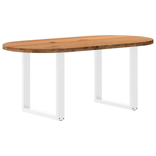 Esstisch Hellbraun 180x90x74 cm Massivholz Eiche Oval