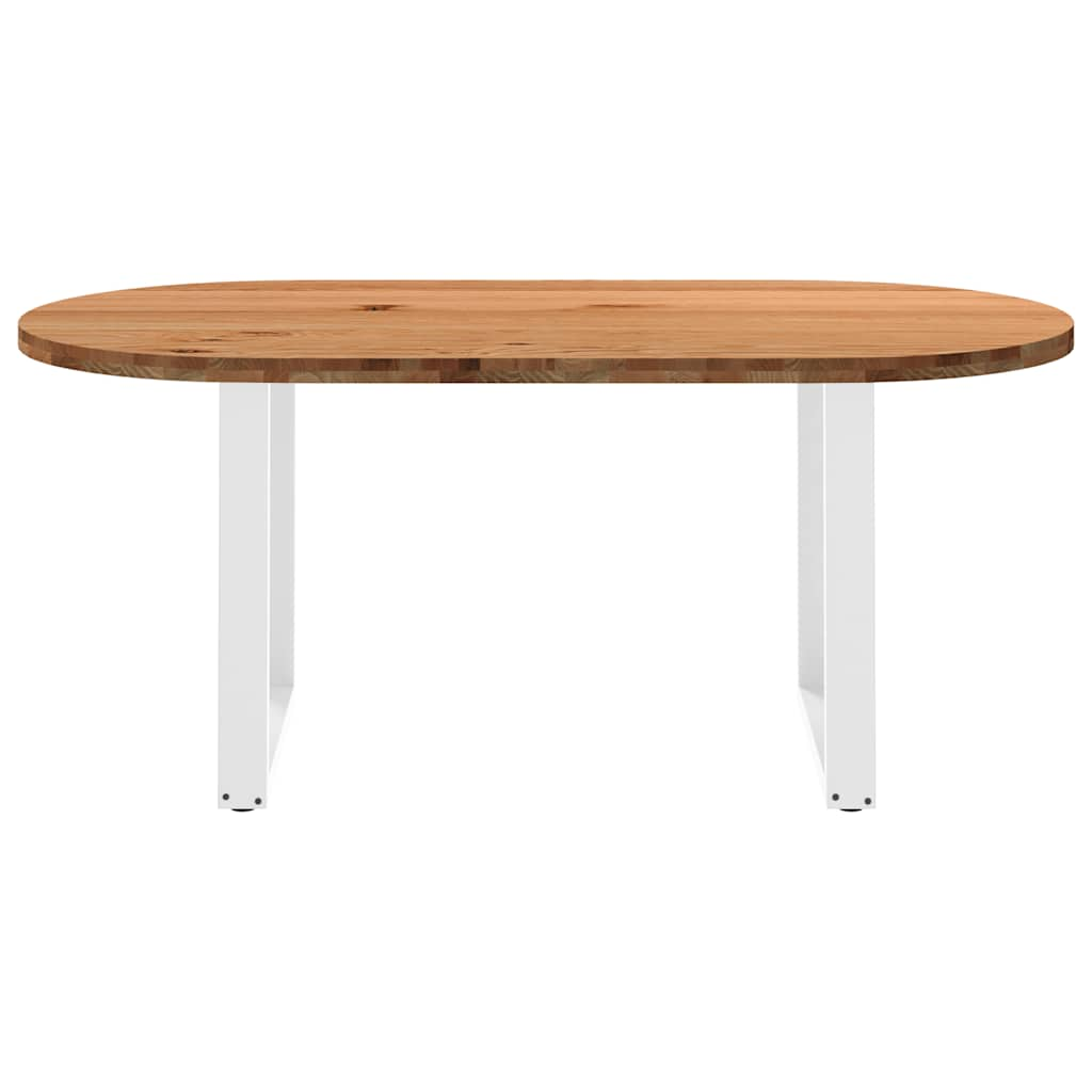 Esstisch Hellbraun 180x90x74 cm Massivholz Eiche Oval