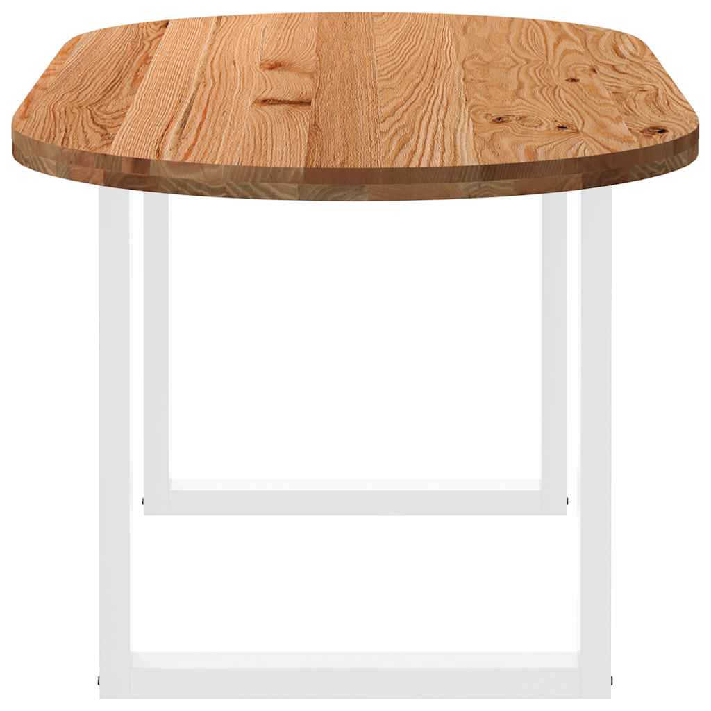 Esstisch Hellbraun 180x90x74 cm Massivholz Eiche Oval