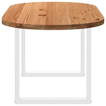 Esstisch Hellbraun 180x90x74 cm Massivholz Eiche Oval