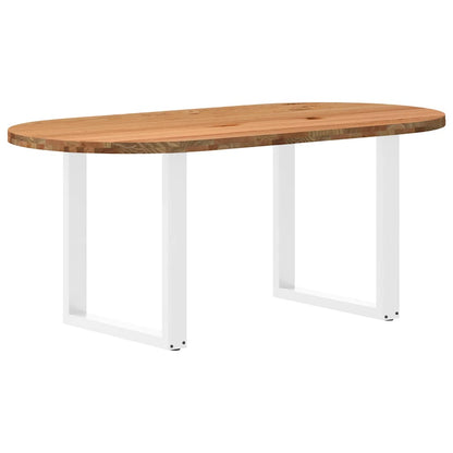 Esstisch Hellbraun 180x90x74 cm Massivholz Eiche Oval