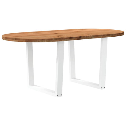 Esstisch Hellbraun 180x90x74 cm Massivholz Eiche Oval