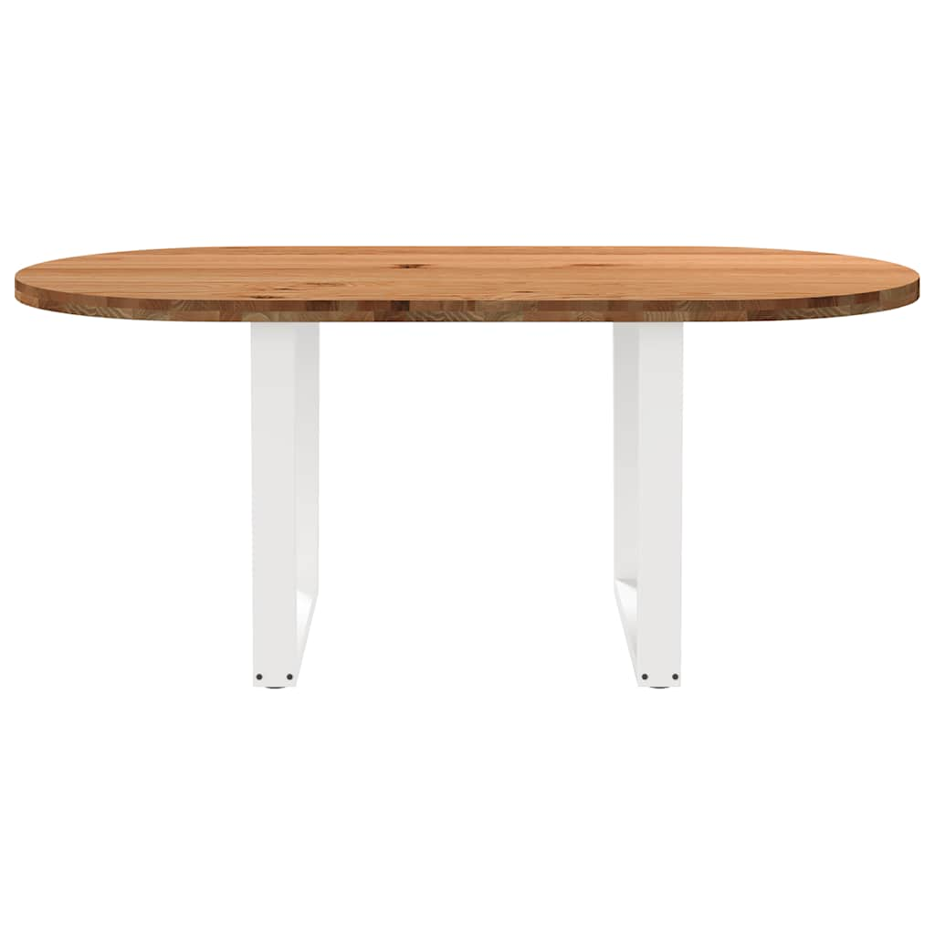 Esstisch Hellbraun 180x90x74 cm Massivholz Eiche Oval