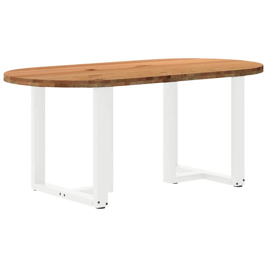 Esstisch Hellbraun 180x90x74 cm Massivholz Eiche Oval