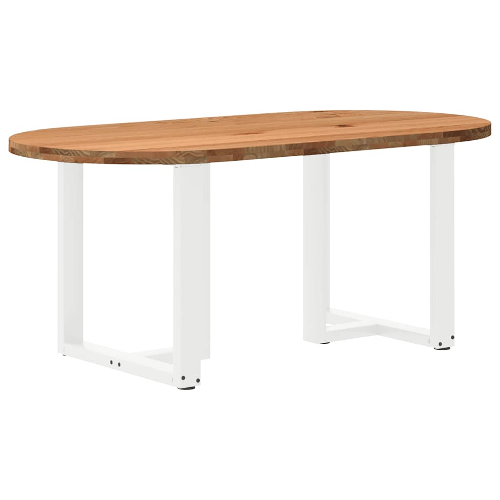 Esstisch Hellbraun 180x90x74 cm Massivholz Eiche Oval