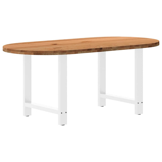 Esstisch Hellbraun 180x90x74 cm Massivholz Eiche Oval