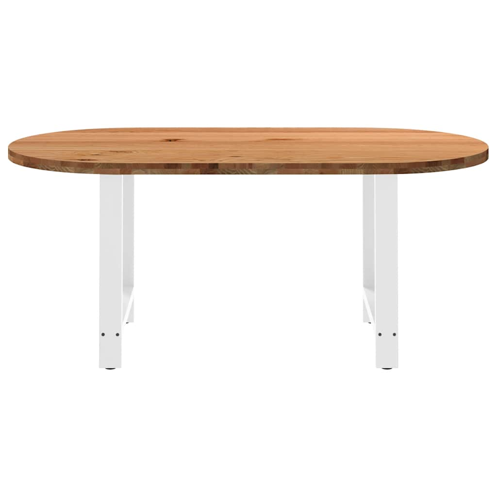 Esstisch Hellbraun 180x90x74 cm Massivholz Eiche Oval