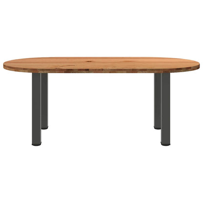 Esstisch Hellbraun 200x100x74 cm Massivholz Eiche Oval