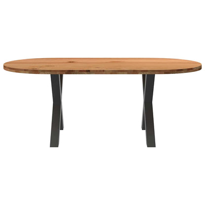 Esstisch Hellbraun 200x100x74 cm Massivholz Eiche Oval