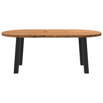 Esstisch Hellbraun 200x100x74 cm Massivholz Eiche Oval