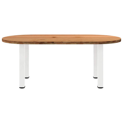 Esstisch Hellbraun 200x100x74 cm Massivholz Eiche Oval