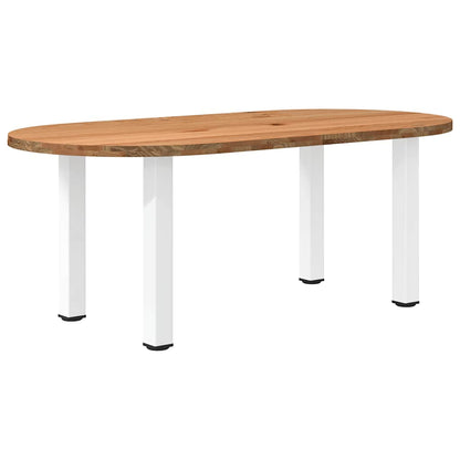 Esstisch Hellbraun 200x100x74 cm Massivholz Eiche Oval