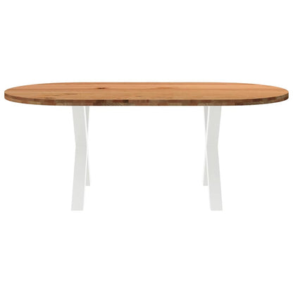 Esstisch Hellbraun 200x100x74 cm Massivholz Eiche Oval