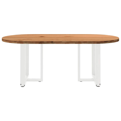 Esstisch Hellbraun 200x100x74 cm Massivholz Eiche Oval