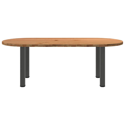 Esstisch Hellbraun 220x100x74 cm Massivholz Eiche Oval