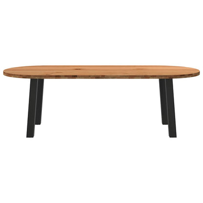 Esstisch Hellbraun 240x100x74 cm Massivholz Eiche Oval