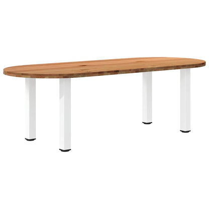 Esstisch Hellbraun 240x100x74 cm Massivholz Eiche Oval