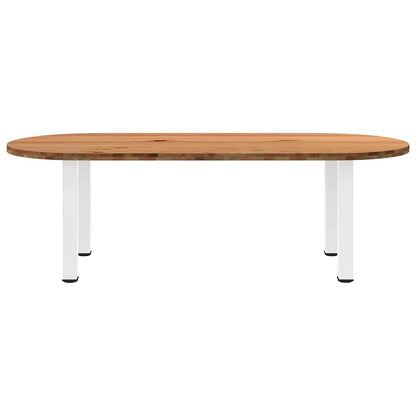 Esstisch Hellbraun 240x100x74 cm Massivholz Eiche Oval