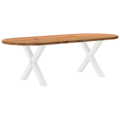 Esstisch Hellbraun 240x100x74 cm Massivholz Eiche Oval