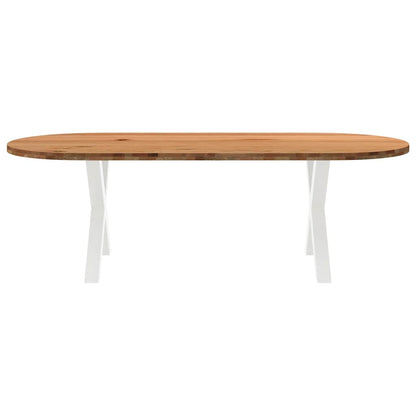 Esstisch Hellbraun 240x100x74 cm Massivholz Eiche Oval