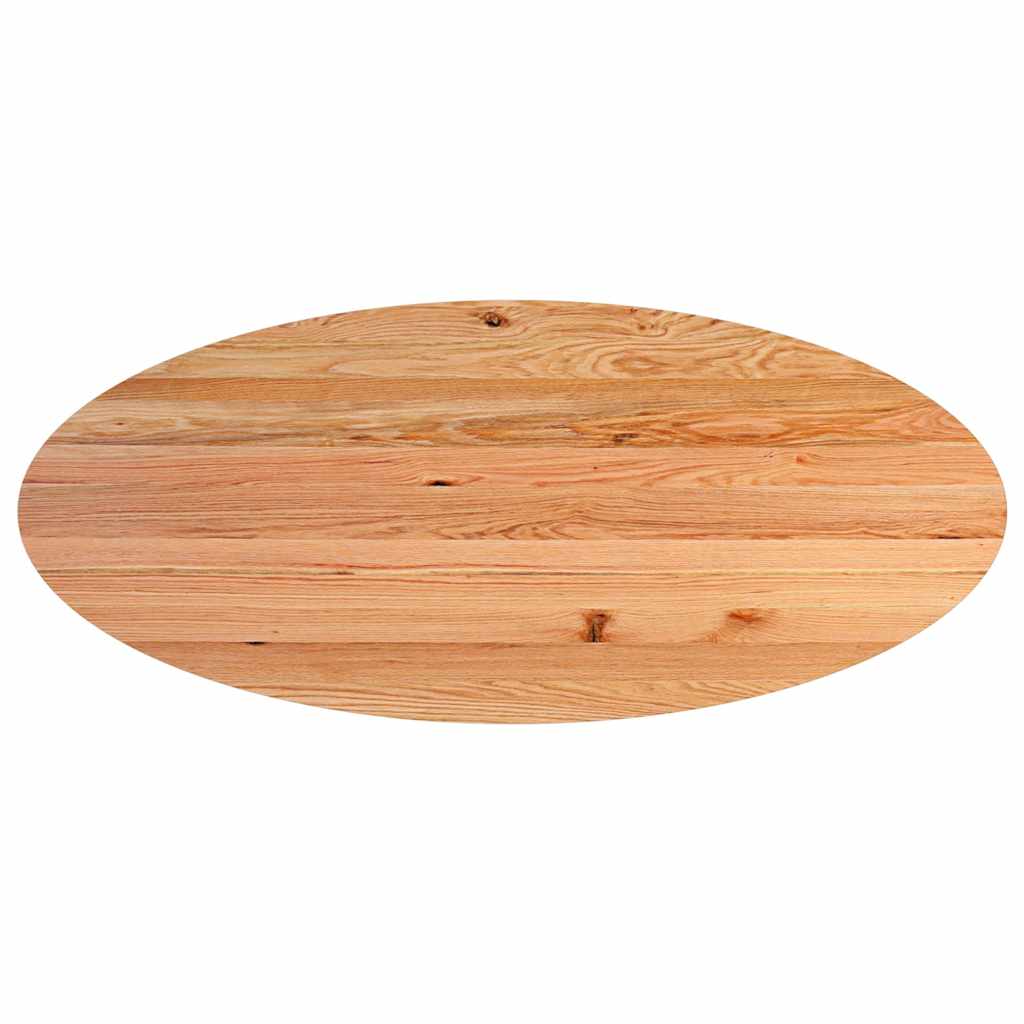 Esstisch Hellbraun 280x120x74 cm Massivholz Eiche Oval